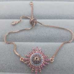 Lüks Zirkon Taşlı Asansörlü Bileklik