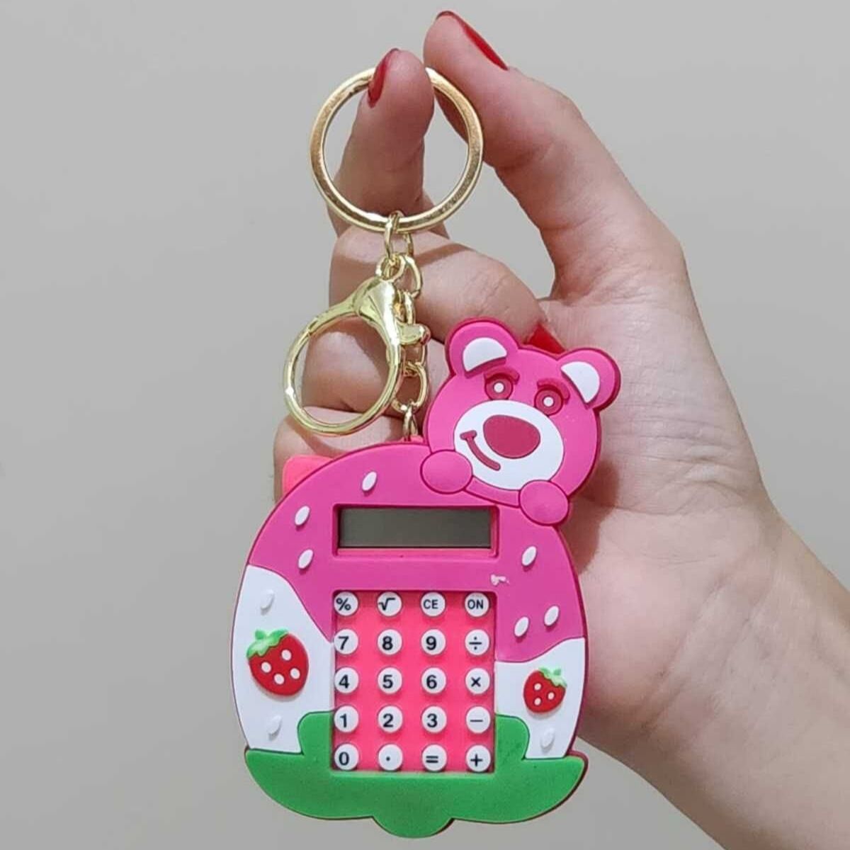 Kawaii Sevimli Renkli Hesap Makinesi Çanta Aksesuarı Anahtarlık