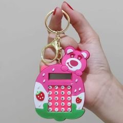 Kawaii Sevimli Renkli Hesap Makinesi Çanta Aksesuarı Anahtarlık