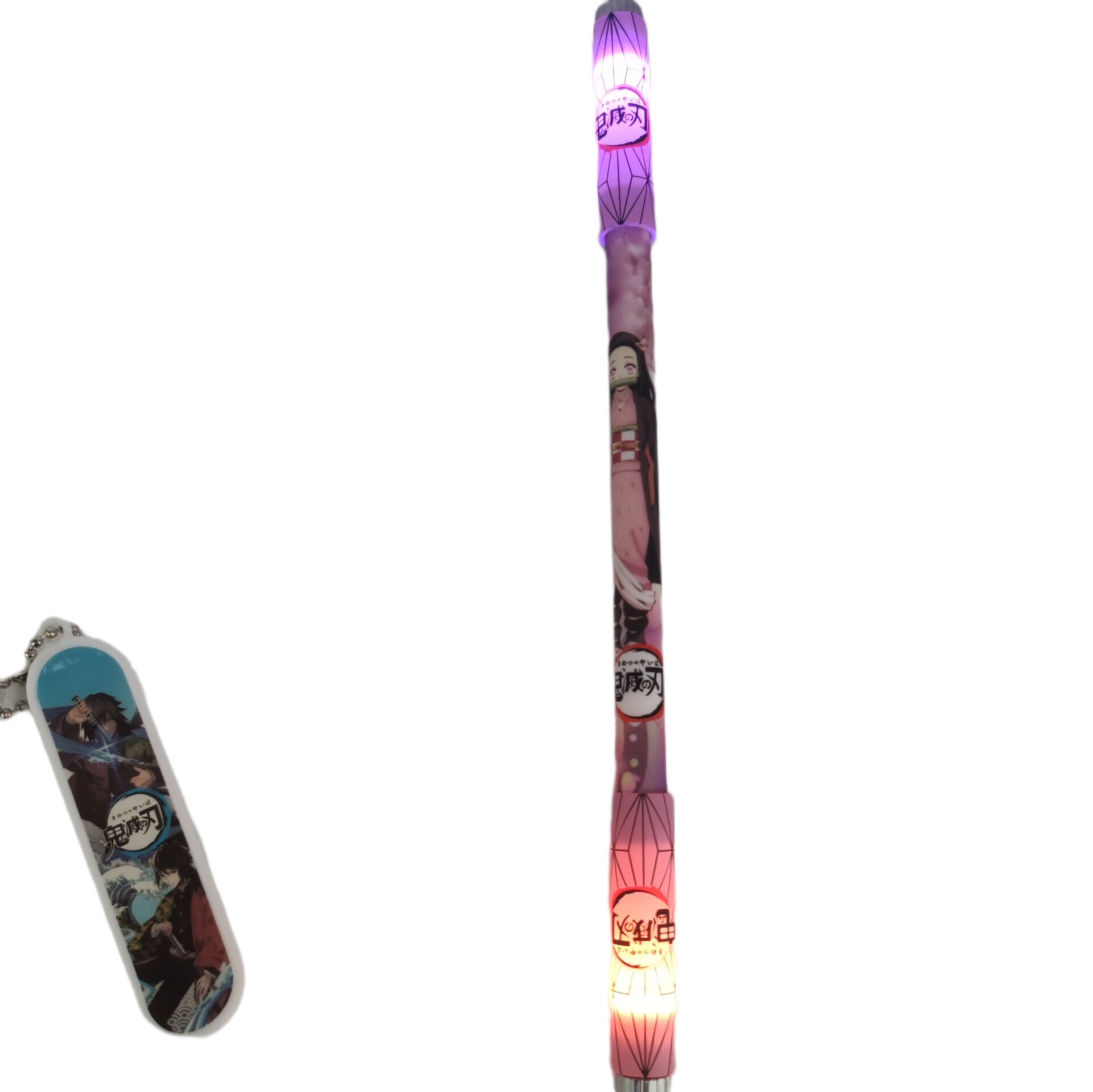 Anime Demon Slayer Nezuko Kamado Kimetsu No Yaiba İblis Avcısı Renkli Işıklı Led Tükenmez Kalem