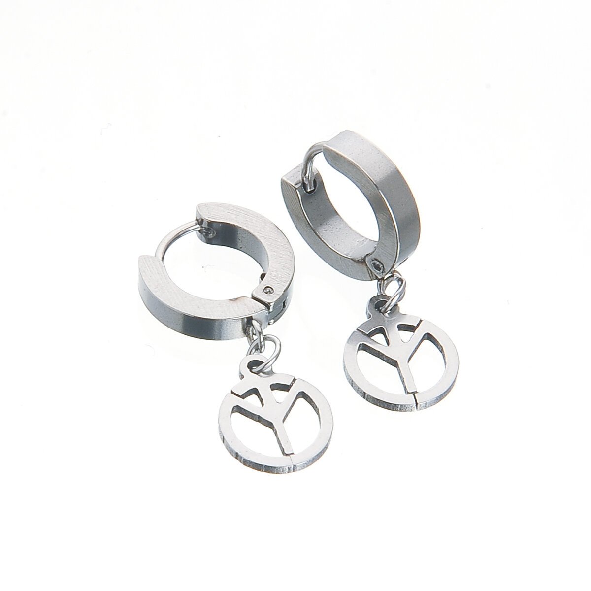 Yeni Moda Sallantılı Erkek Çelik Küpe 2 Adet