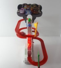 Merdivenden Çıkan Kaydıraktan Kayan Arabalar Müzikli Işıklı