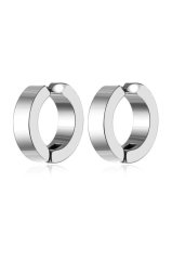 Sıkıştırmalı Erkek Çelik Küpe Kalın 6mm Deliksiz Kulaklara 2 Adet