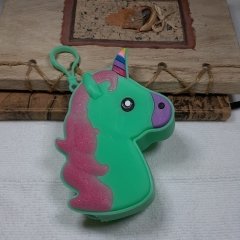 Fermuarlı Unicorn Tasarım Cüzdan Su Yeşili