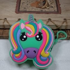 Unicorn Tasarım Silikon Mini Cüzdan Su Yeşili