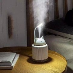 Led Işıklı Sevimli Kedi Hava Nemlendiricili Gece Lambası
