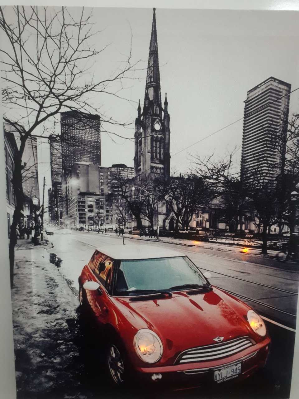 Mini Cooper Işıklı Kanvas Tablo 30x40 Cm