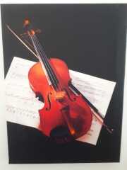 Keman Işıklı Kanvas Tablo 30x40 Cm