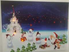 NoeI Kış Işıklı Kanvas Tablo 30x40 Cm