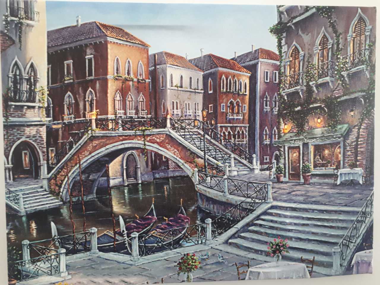 Venedik Işıklı Kanvas Tablo 30x40 Cm