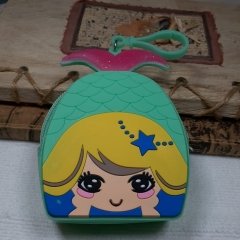 Sevimli Deniz Kızı Tasarım Silikon Cüzdan Su Yeşili