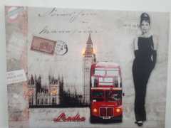 Londra Saat Kulesi Tasarım Işıklı Kanvas Tablo 30x40 Cm