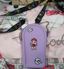 Lol Surprise Mor Silikon Dokulu Omuz Askılı Çanta