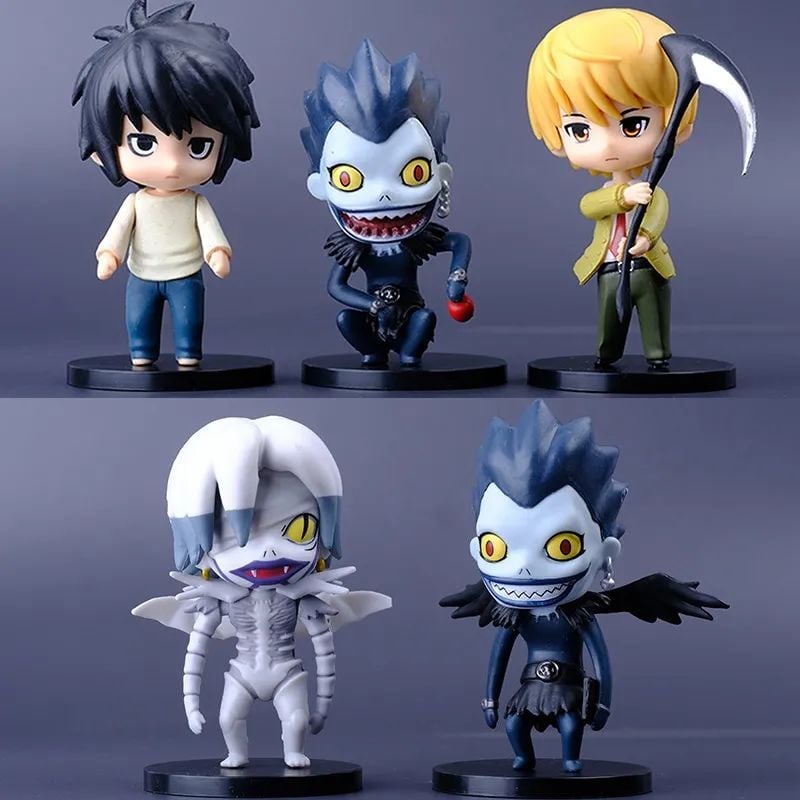 Anime Death Note Ryuk Rem L Yagami Light 5 Adet Figür Set