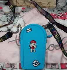 Lol Surprise Mavi Silikon Dokulu Omuz Askılı Çanta