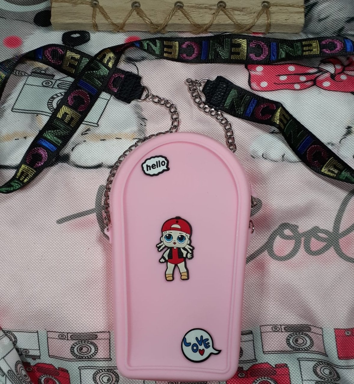 Lol Surprise Pembe Silikon Dokulu Omuz Askılı Çanta