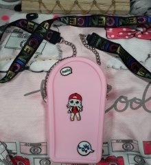 Lol Surprise Pembe Silikon Dokulu Omuz Askılı Çanta