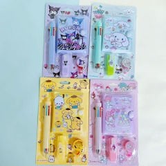 Sanrio Kuromi Cinnamoroll My Melody Kırtasiye Seti 4 Parça Pompompurin Kırtasiye Seti - Sarı