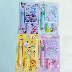 Sanrio Kuromi Cinnamoroll My Melody Kırtasiye Seti 4 Parça Kuromi Kırtasiye Seti - Mor