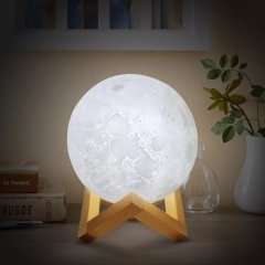 Dokunmatik 3D Ay Hava Nemlendirici Ay Işığı Dekoratif Gece Lambası
