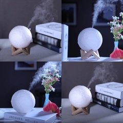 Dokunmatik 3D Ay Hava Nemlendirici Ay Işığı Dekoratif Gece Lambası