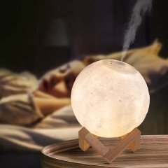 Dokunmatik 3D Ay Hava Nemlendirici Ay Işığı Dekoratif Gece Lambası