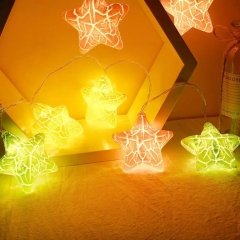 10lu Renkli Yıldız Şeklinde Dolama Led Lamba 2 Metre