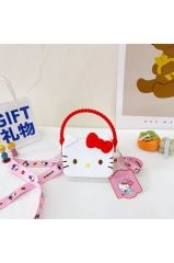 Sanrio HelloKitty Kuromi Omuz Askılı Çocuk Silikon Çanta Cüzdan Ayarlanabilir Askı Hello Kitty Çanta