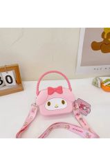 Sanrio Kawaii Kuromi Omuz Askılı Çocuk Silikon Çanta Cüzdan Ayarlanabilir My Melody Çanta