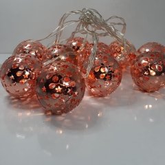 Metal Top Işık Zinciri Şerit Led 10 lu Rose Gold