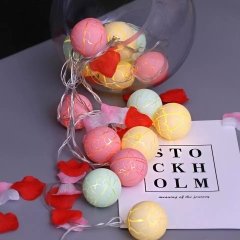 10lu Renkli Top Şeklinde Dolama Şerit Led Lamba