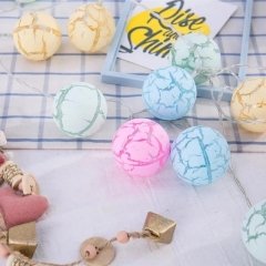 10lu Renkli Top Şeklinde Dolama Şerit Led Lamba