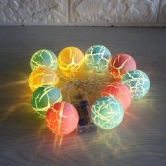 10lu Renkli Top Şeklinde Dolama Şerit Led Lamba