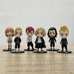 Anime Tokyo Revengers 6 Adet Figür Set Manjiro Ken Takemichi Atsushi Hinata Keisuke Figürleri