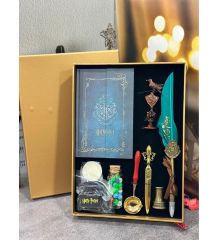Harry Potter Kalem Seti Tüylü Mühürlü Divit Seti Hediyelik Divit Defterli