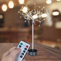 Havai Fişek Uzaktan Kumandalı 200 LED Işık Gece Lambası 8 Mod