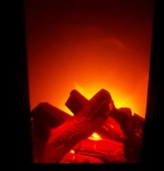 Nostaljik Görünümlü Led Alev Efektli Şömine Fener