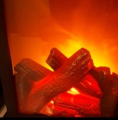 Nostaljik Görünümlü Led Alev Efektli Şömine Fener