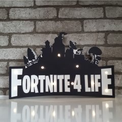 Ahşap Fortnite 4 Life Biblo Led Işıklı