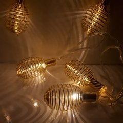 Gold Arı Kovanı 10 lu Dekoratif Şerit Led Lamba