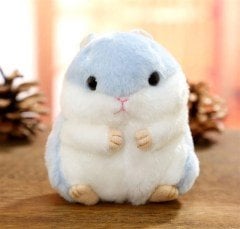 Mavi Hamster Anahtarlık Çanta Süsü Peluş Anahtarlık