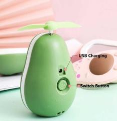 Avokado Mini Fan Işıklı Ayna Pembe