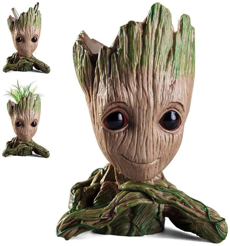 Galaksinin Koruyucuları Baby Groot Figür Elleri Çenesinde Saksı Kalemlik