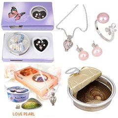 Gerçek İstiridye İçinde İnci Takı Seti