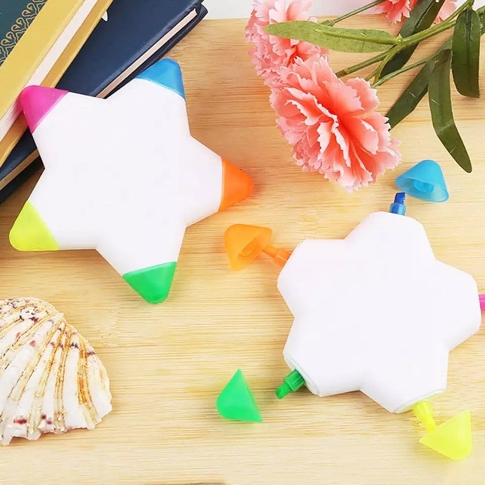 5 Renk Yıldız Fosforlu Kalem