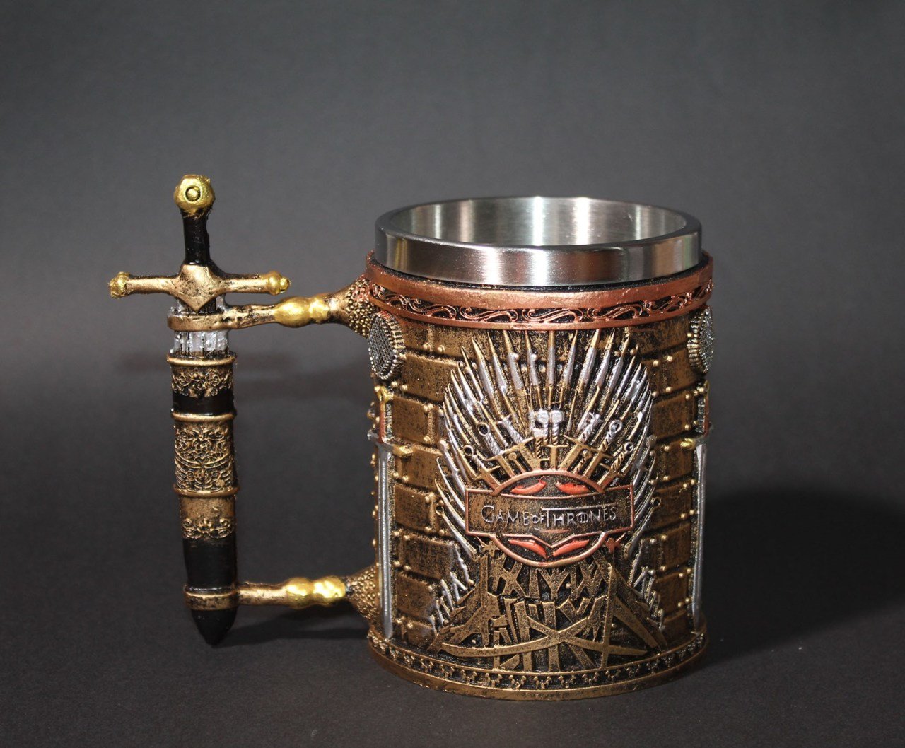 Game Of Thrones Paslanmaz Çelik Kupa Bardak 3 Boyutlu 380 Ml