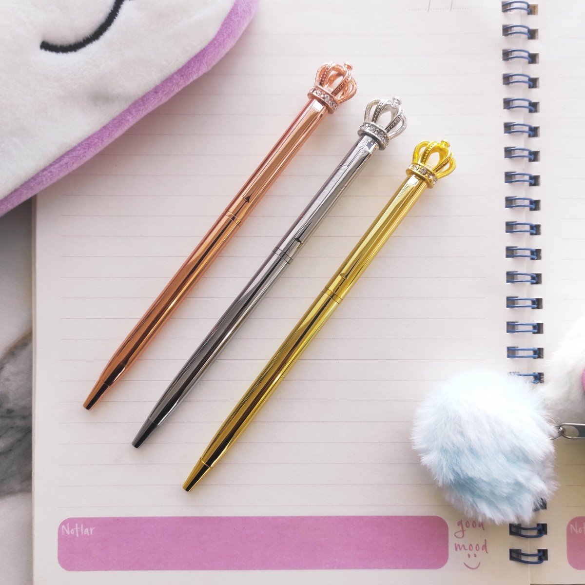 Tükenmez Kalem Metalik Renk Kral Tacı