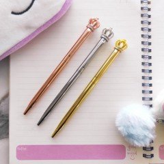 Tükenmez Kalem Metalik Renk Kral Tacı