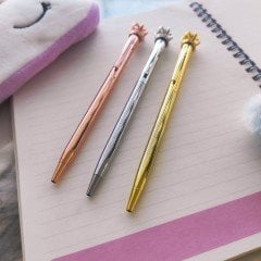 Tükenmez Kalem Metalik Renk Kral Tacı