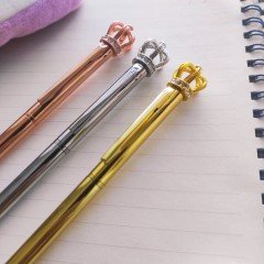 Tükenmez Kalem Metalik Renk Kral Tacı